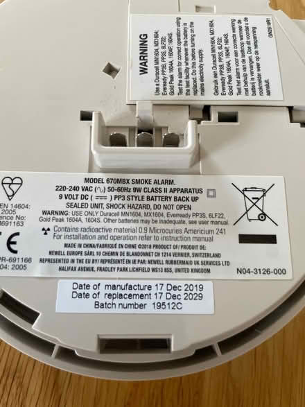 Photo of free Mains smoke alarm with battery back up (Bledlow Ridge HP14) #1