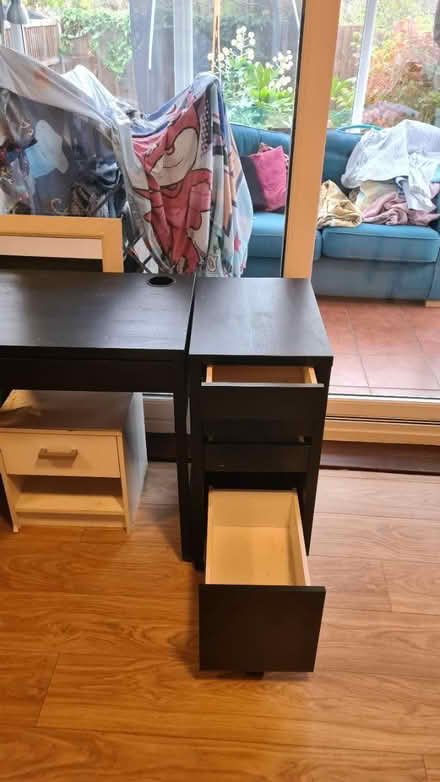 Photo of free Black IKEA MICKE Desk w Drawer unit (Sydenham SE26) #2