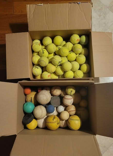 Photo of free 2 boxes of sport balls (Des Peres) #1