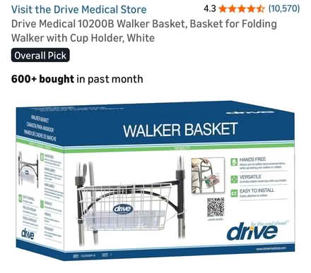 Photo of free Walker basket (West San Jose 95128) #4