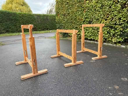 Photo of free MDF 8ft x 4ft x 3/4" and 3 trestles (West Horsley KT24) #3
