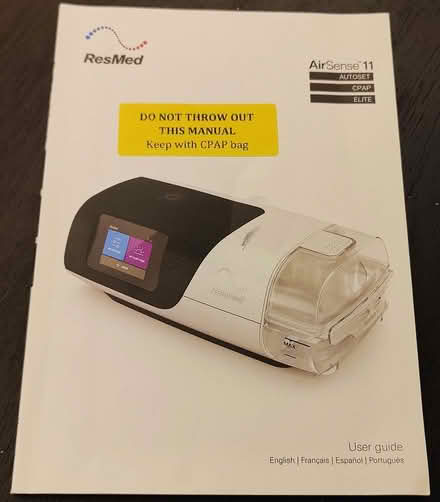 Photo of free ResMed AirSense11 CPAP Manual (Springfield) #1