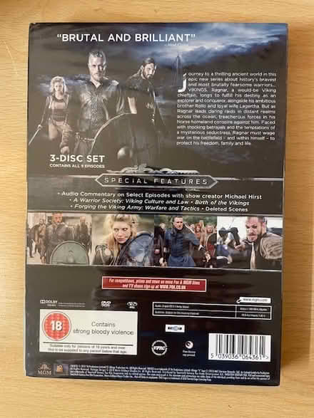 Photo of free Vikings DVD - Season 1 (Cambridge CB4) #2