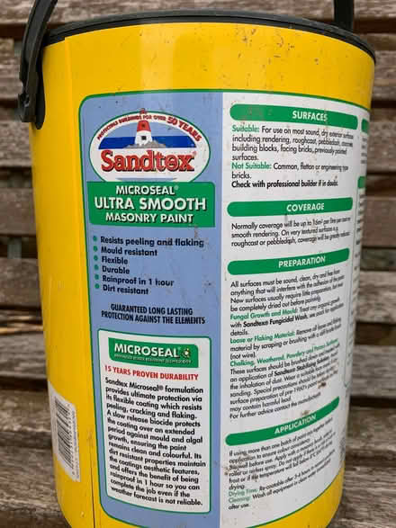 Photo of free Sandtex exterior paint 5ltr (Hook Norton OX15) #3
