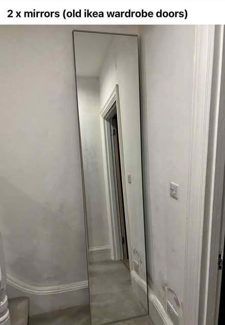 Photo of free Three IKEA mirror wardrobe doors 229 x 50 (Chorleywood House estate WD3) #2