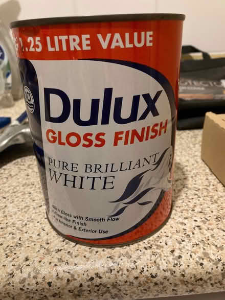 Photo of free Unopened tin white gloss paint (Catton NR6) #1