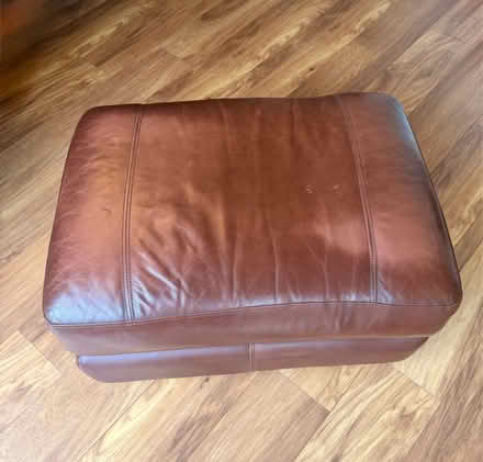 Photo of free Leather Chair and foot stool (Benfleet SS7) #3