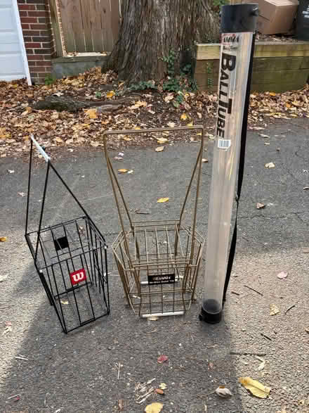 Photo of free 2 Tennis ball hoppers and tube (Tenleytown (DC)) #1