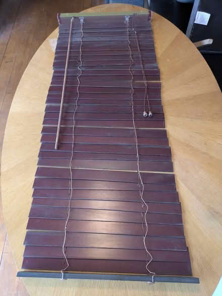 Photo of free Four dark wood Venetian blinds (DA7 Bexleyheath) #1