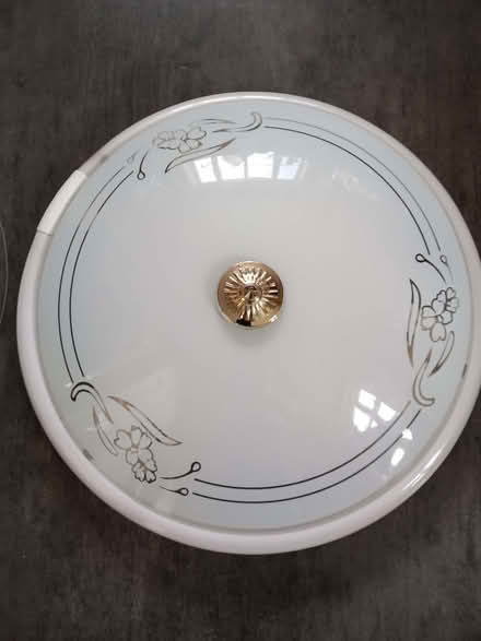 Photo of free Circular ceiling light & spare shade (Hathern LE11) #1