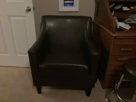 Photo of free Dark leather like chair (Diablo West Danville) #1