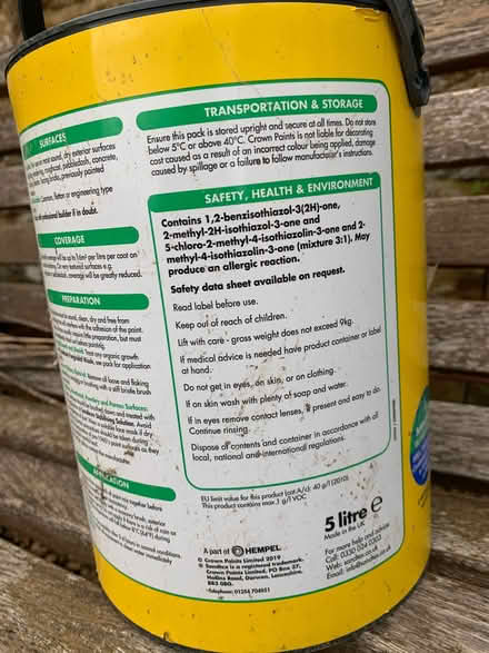 Photo of free Sandtex exterior paint 5ltr (Hook Norton OX15) #2