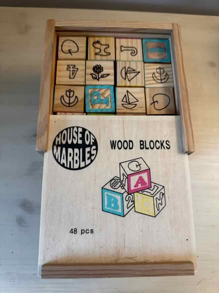 Photo of free Box of wooden blocks ABC (Coalpit Heath BS36) #1