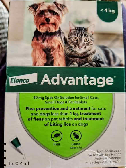 Photo of free Advantage Flea spot on Cat or Dog <4Kg (Glenleigh Park TN39) #1