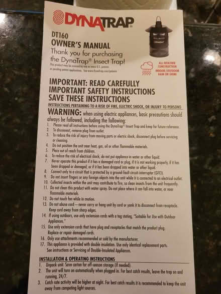 Photo of free Mosquito trap (Hill East) #2