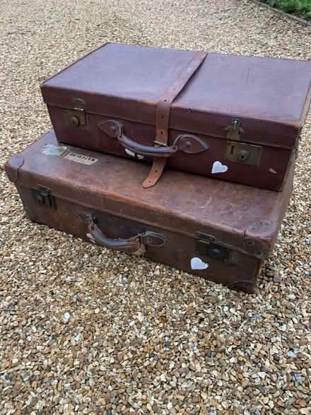 Photo of free Vintage leather suitcases (Hook Norton OX15) #1