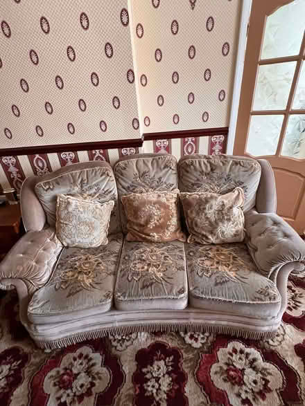 Photo of free 3 armchairs and one settee (Quinton B32) #1