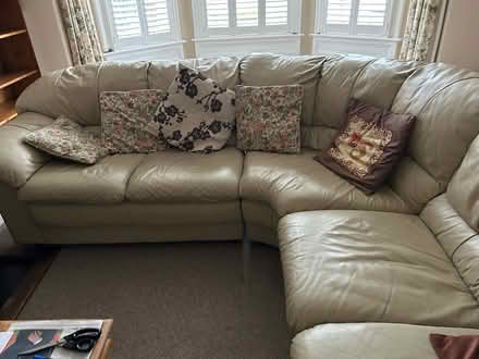 Photo of free Leather corner sofa (Bathwick) #3