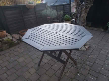 Photo of free Wooden garden table (West Malvern CP WR14) #1