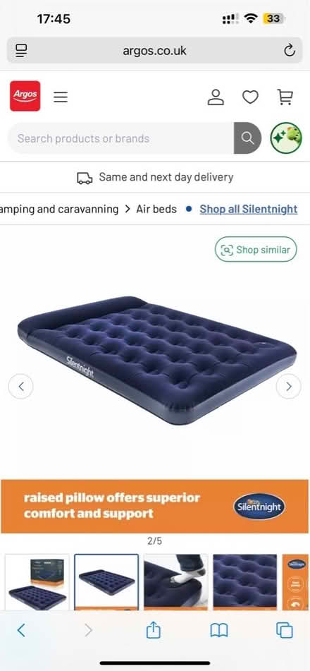 Photo of free Double Airbed with Foot Pump and Pillow (Canary Wharf E14) #2