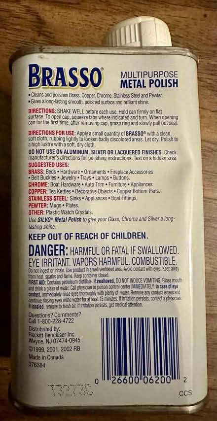 Photo of free Brasso Metal Polish (West San Jose 95128) #2