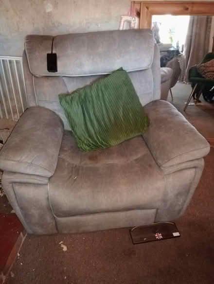 Photo of free 3/4seater sofa and armchair (Middridge) #2