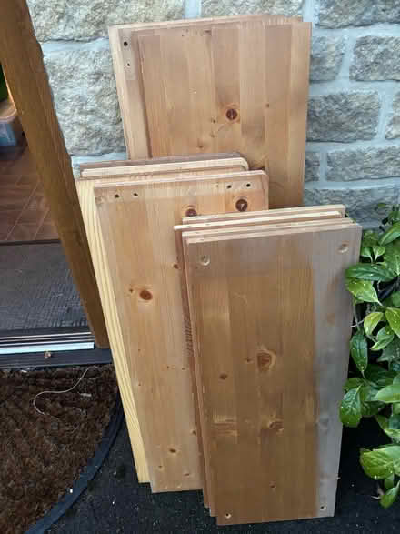 Photo of free Various solid wood shelves (Stinchcombe GL11) #1