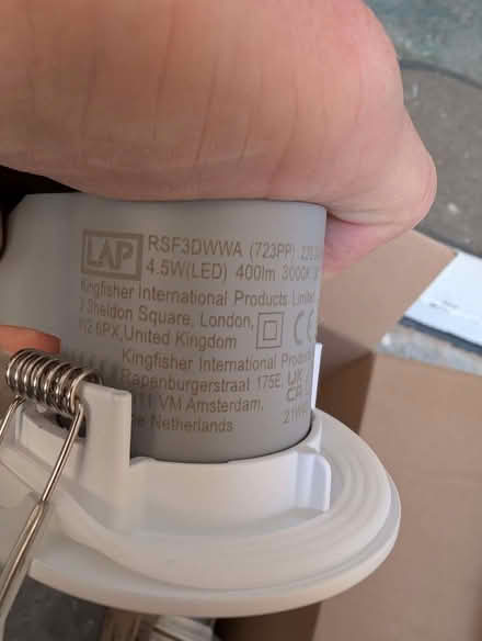 Photo of free 4 x new kitchen ceiling LED fittings (with bulbs) (Kidlington OX5) #3