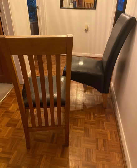 Photo of free Wooden dining chairs (Horsell GU21) #2