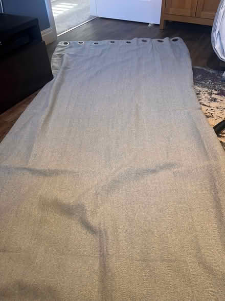 Photo of free Pair of curtains 117 w x 228 d (Coton Meadows CV23) #1