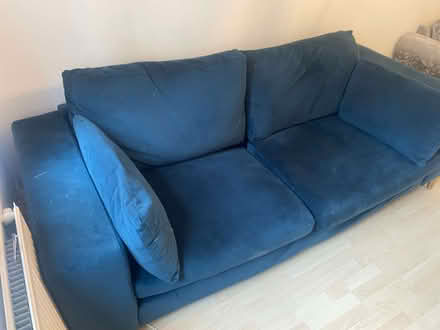 Photo of free 2 seater blue sofa in good condition (Loughton IG10) #2