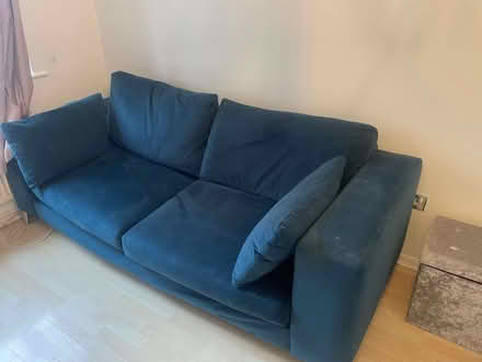 Photo of free 2 seater blue sofa in good condition (Loughton IG10) #3