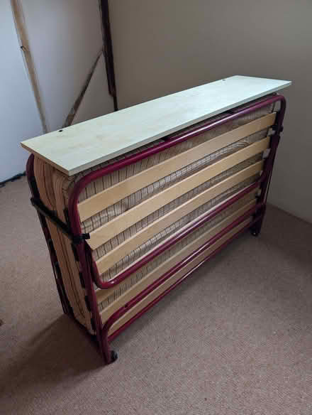 Photo of free Fold up bed with metal frame and mattress. (Ivinghoe Aston LU7) #3