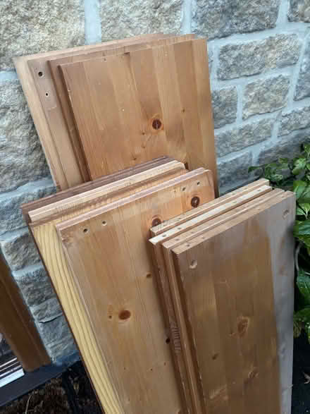 Photo of free Various solid wood shelves (Stinchcombe GL11) #2