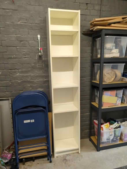 Photo of free Narrow white Billy bookcase (Royston SG8) #1