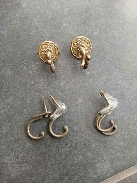 Photo of free Brass Curtain Tie Back Hooks (S17 (Dore)) #1
