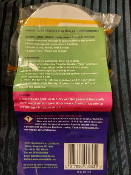 Photo of free Condensation Tablet For A Moisture Trap - New (DA9) #3