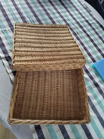 Photo of free Square wicker basket (Sutton Courtenay OX14) #1
