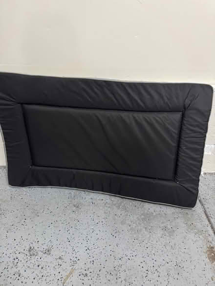 Photo of free Gray dog bed (Caltrain San Antonio Station) #1