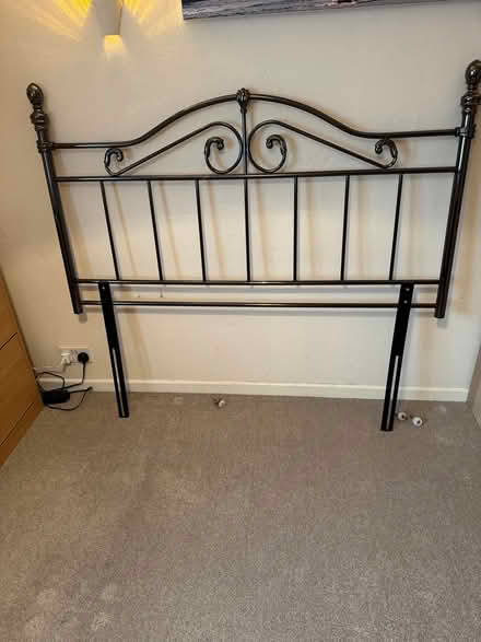 Photo of free King size metal headboard #2 (Letchworth SG6) #1