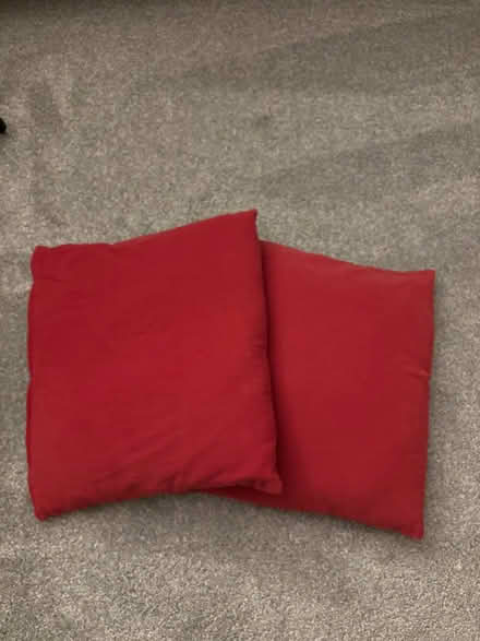 Photo of free 2 Red square cushions (Cookridge LS16) #2