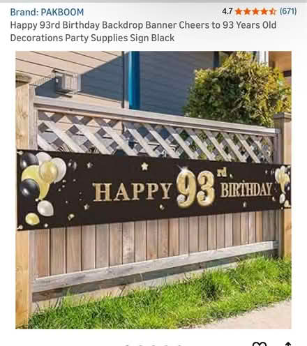 Photo of free 93rd birthday banner (NE Vienna) #2