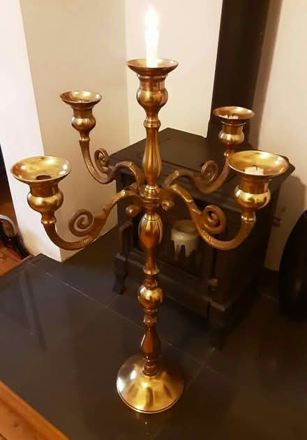 Photo of free Golden Vintage Candelabra (Chapel Allerton LS7) #1