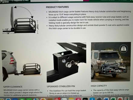 Photo of free Cargo Carrier, 2” hitch mount (Pepperell, west side.) #2