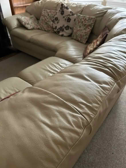 Photo of free Leather corner sofa (Bathwick) #1