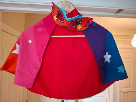 Photo of free Children's dress up cape and mask with letter D on (Surrey Heath GU16) #2