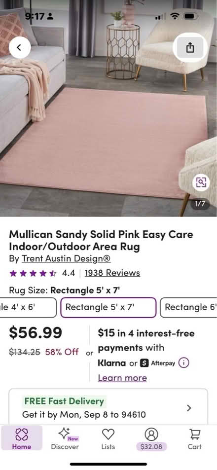 Photo of free New rug 5 x 7 (Lake Merritt) #1