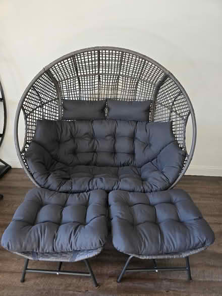 Photo of free New patio love seat with ottomans (Sneads Ferry) #1