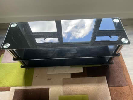 Photo of free Black glass tv table TN14 (Halstead TN14) #1