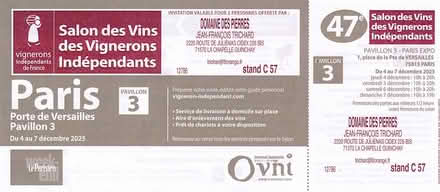 Photo of free Paris Wine Fair Invitations (Arsenal Finsbury Park N4) #1